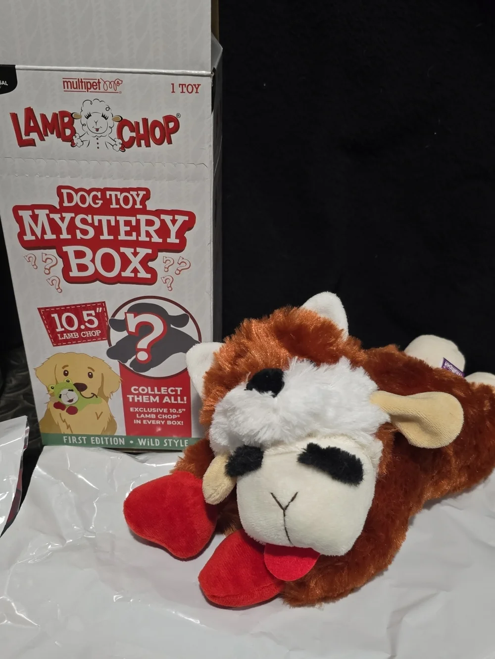 Lamb Chop Mystery Box Dog Toy